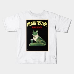 MENTA PEZZIOL Padova Vintage Italian Liqueur Art Deco Style 1922 by Marcelo Dudovich Kids T-Shirt